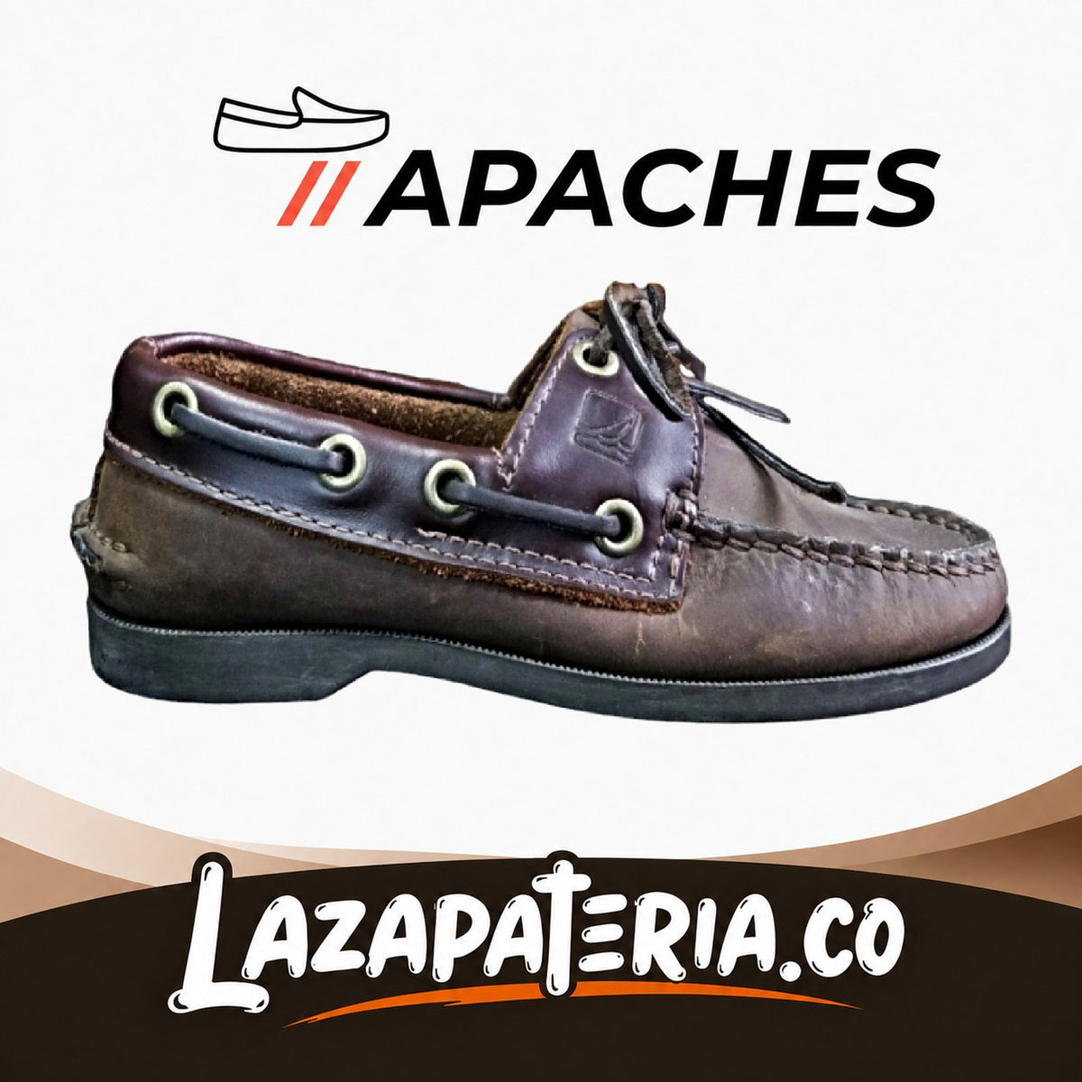 Mocasines Apaches Café para niño