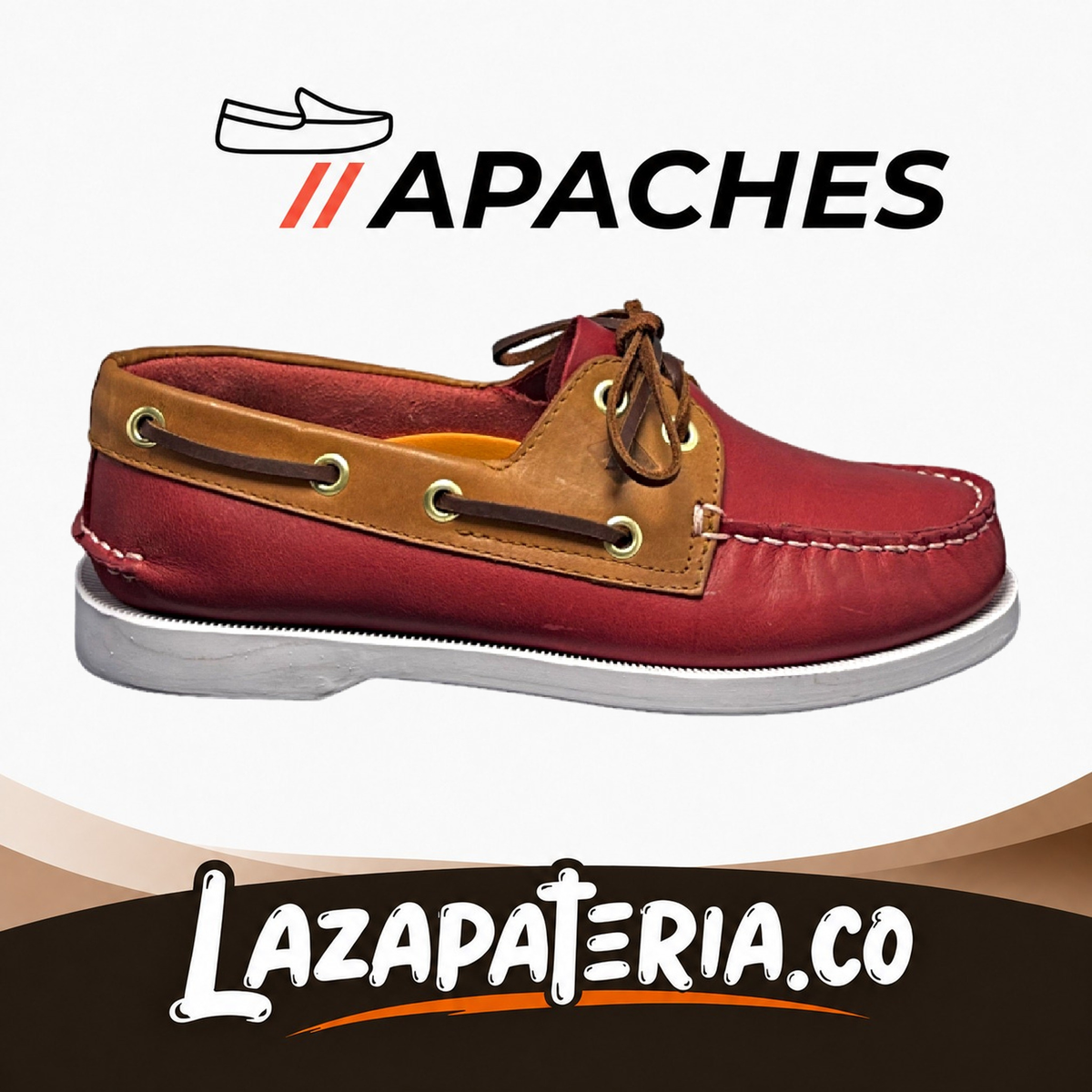 Mocasines Apaches Rojo para hombre