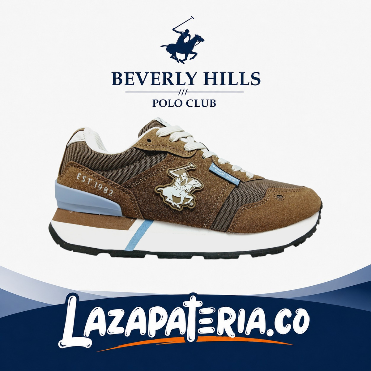 Zapatos Polo Café para hombre