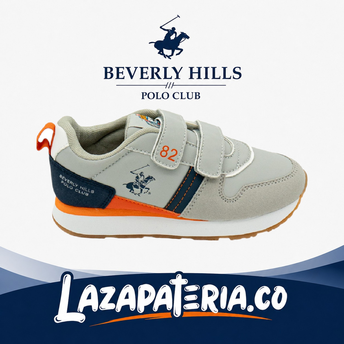 Zapatos Polo Gris para niño