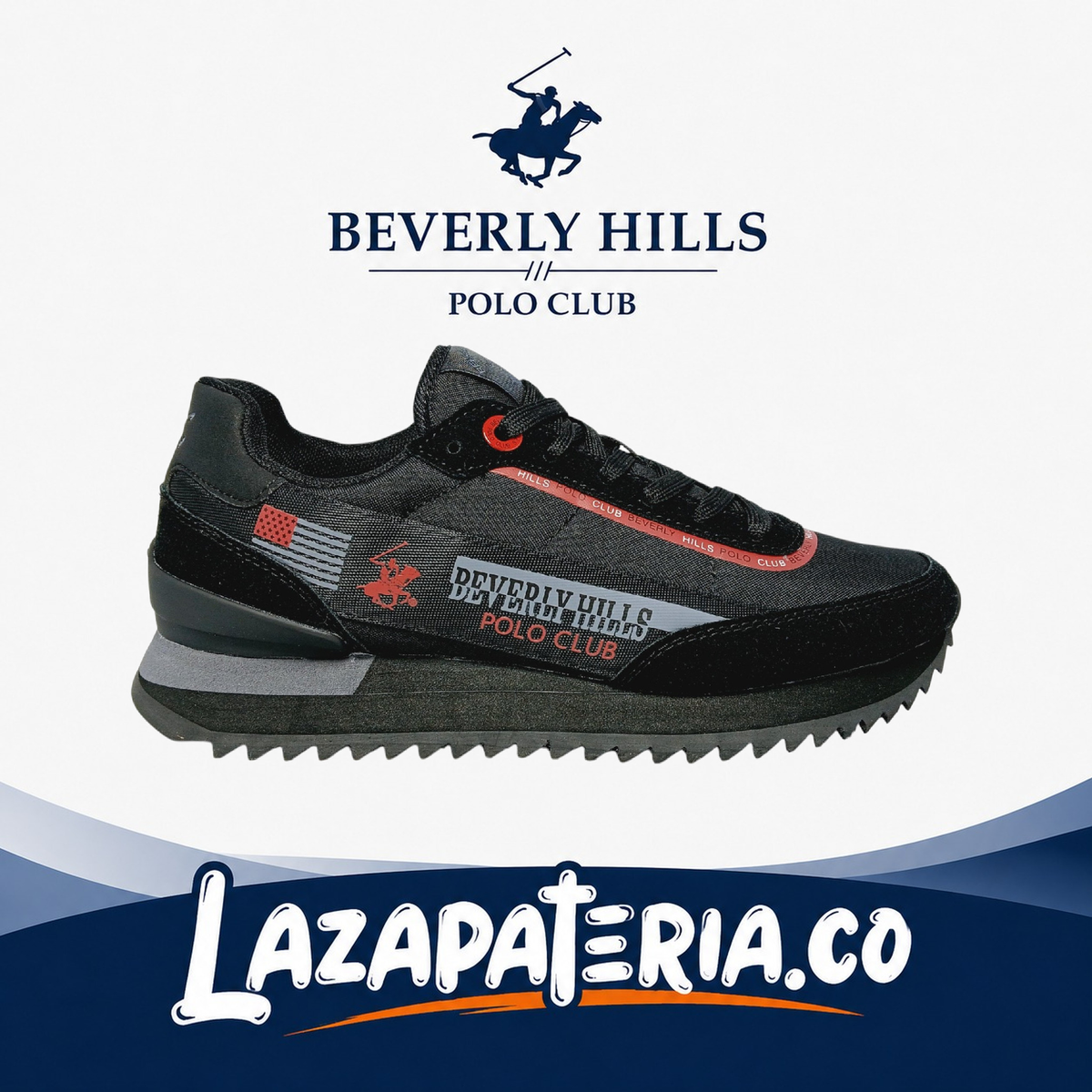Zapatos Polo Negro para hombre