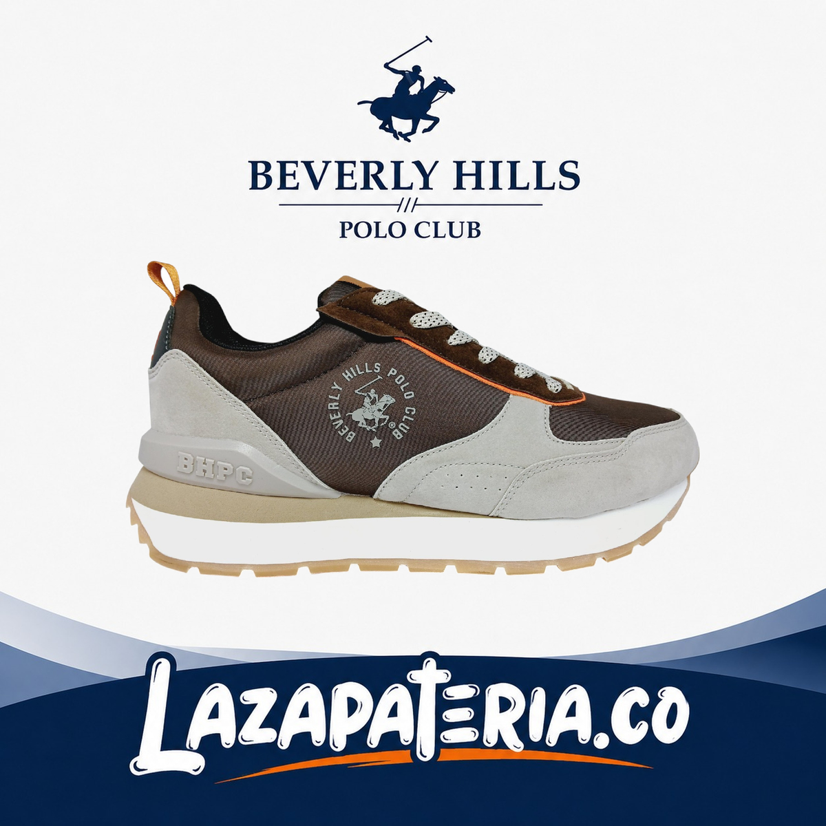 Zapatos Polo Café para hombre