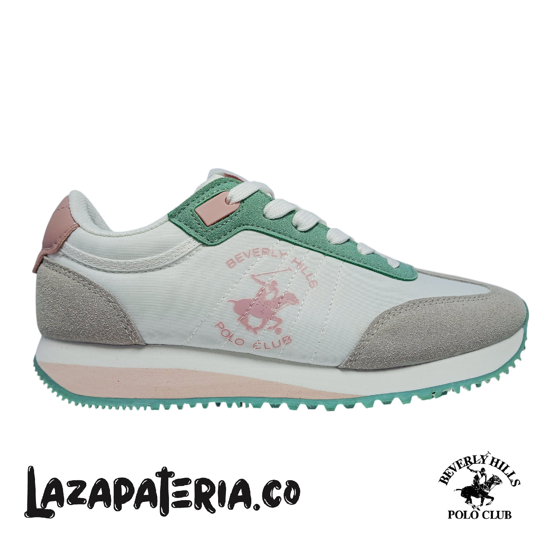 Calzado Tenis Polo Assn Mujer Tenis Blanco-Rosa Royal County Of