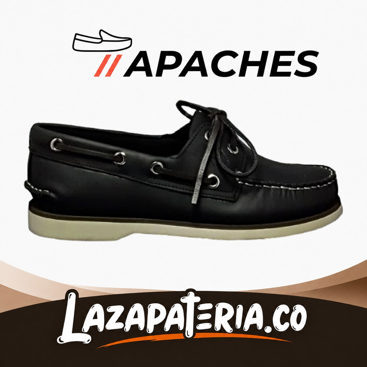 Mocasines Apaches Negro para hombre