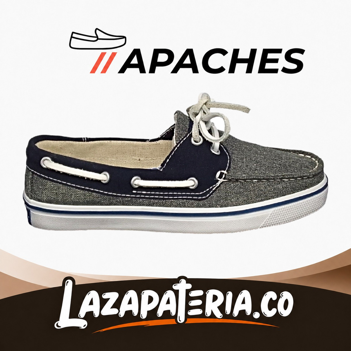 Mocasines Apaches Gris para hombre
