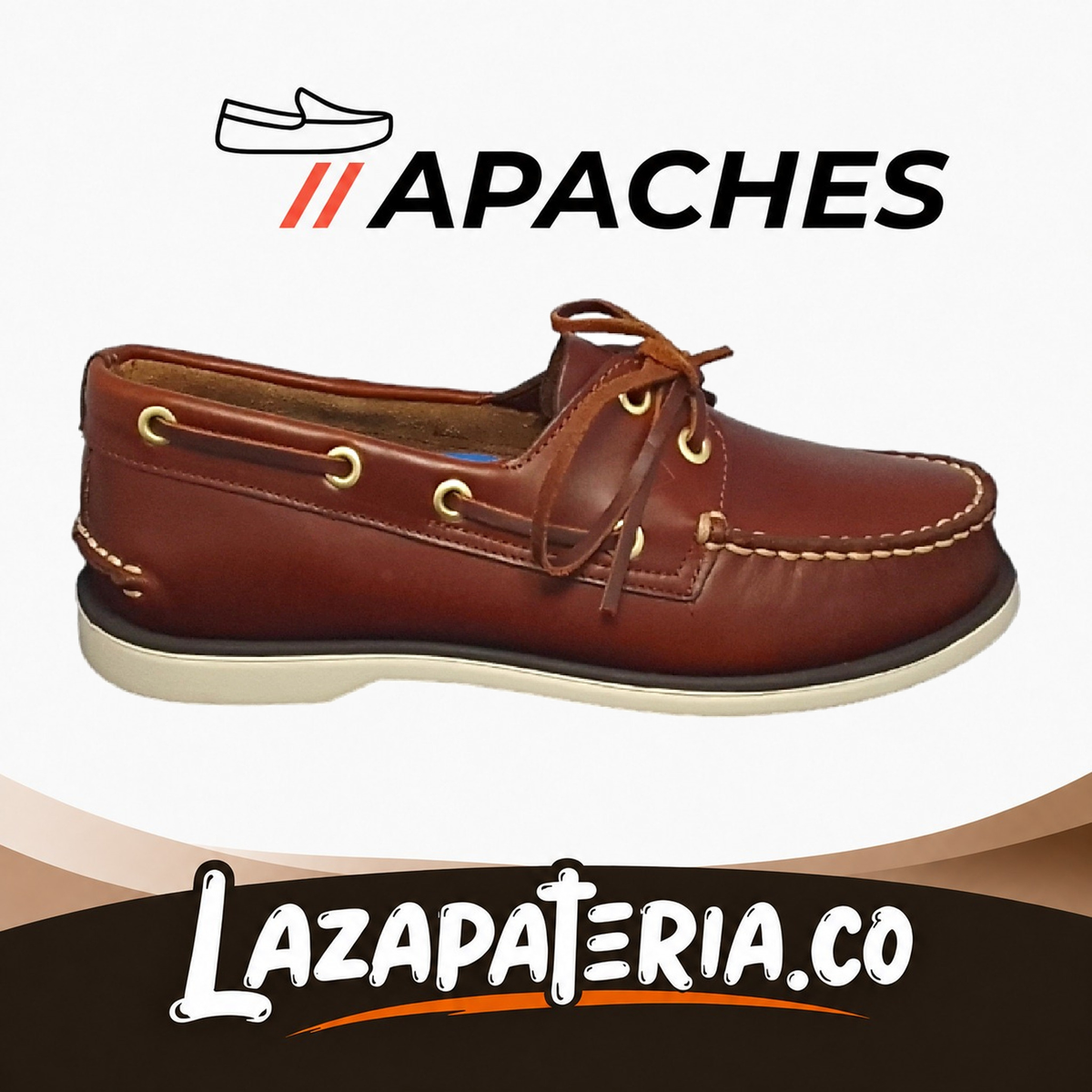 Mocasines Apaches Café para hombre