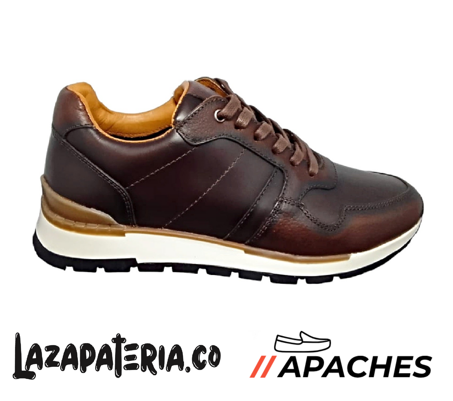 Zapatos Apaches Café para hombre