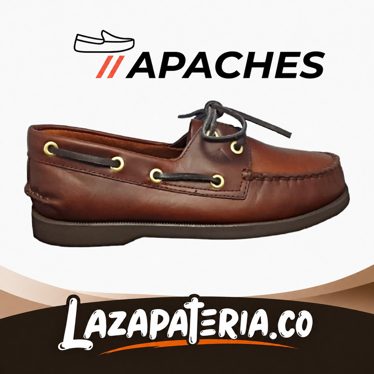 Mocasines Apaches Café para hombre