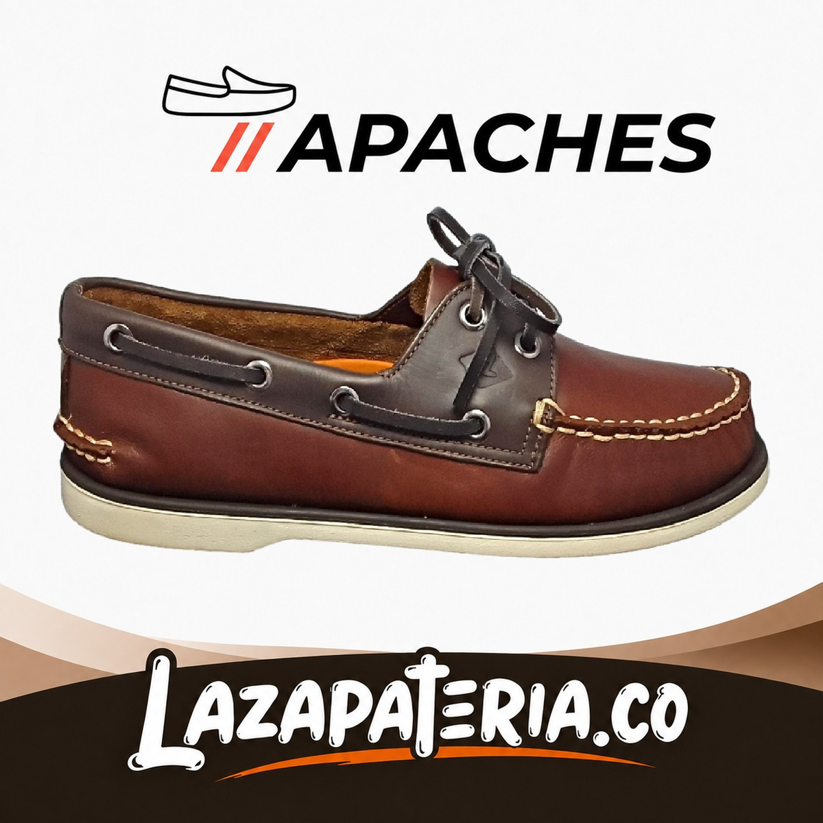 Mocasines Apaches Café para hombre