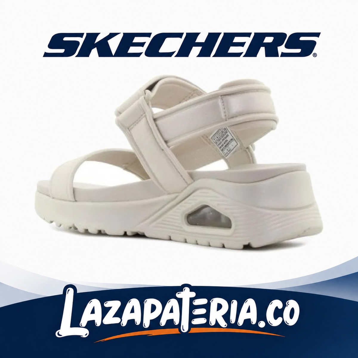 Sandalias Skechers UNO Blanco para mujer, vista 3
