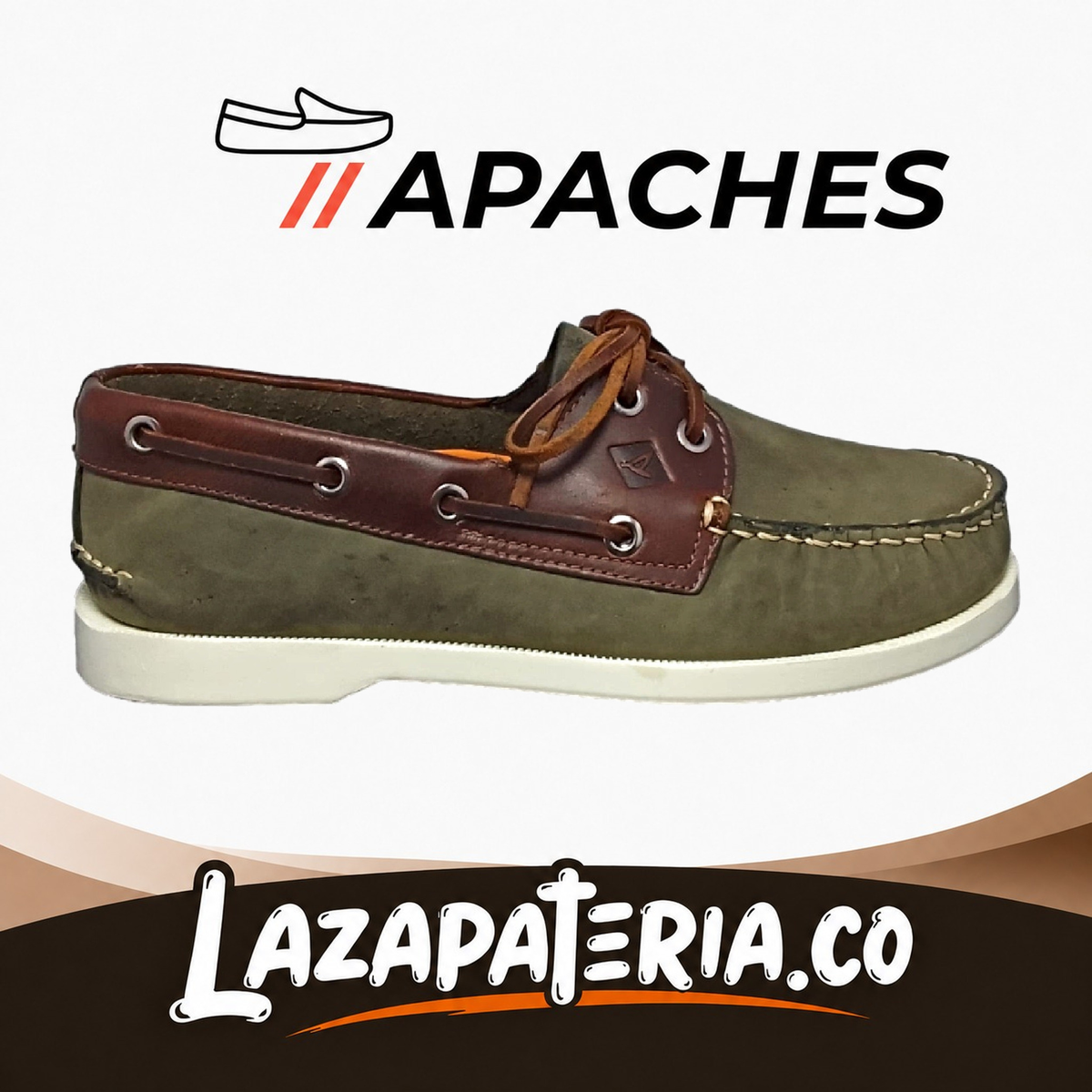 Mocasines Apaches Verde para hombre
