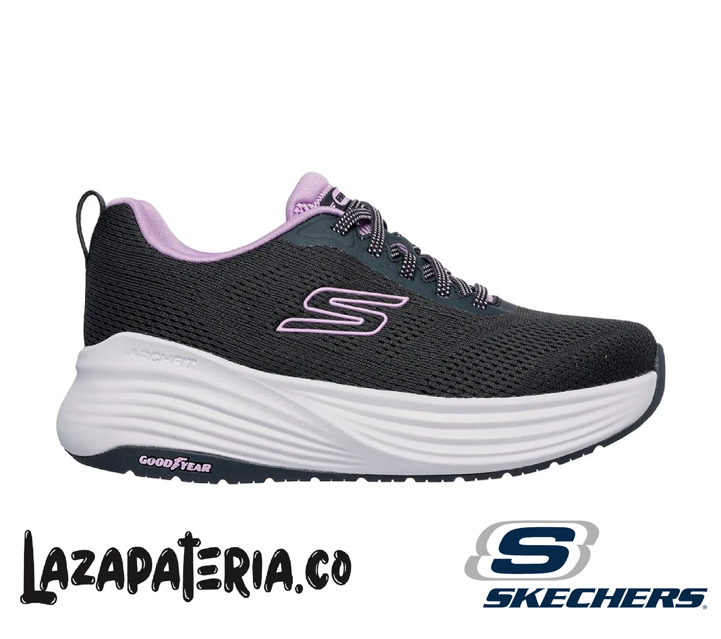 SKECHERS MUJER GO WALK NEGRO C12P5962BKLV
