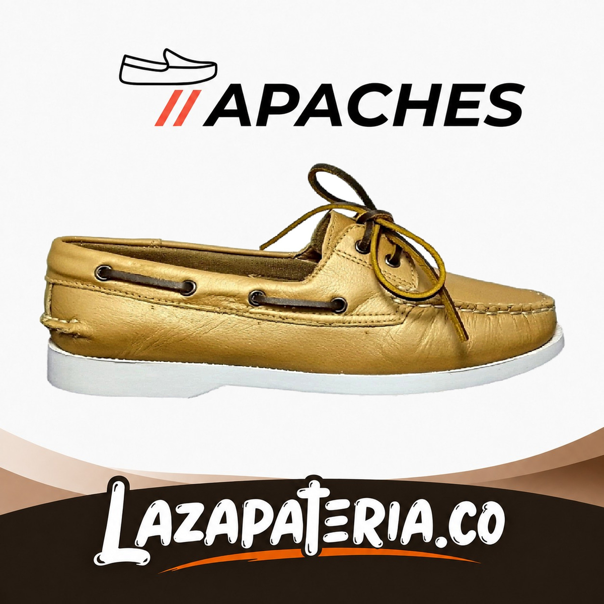 Mocasines Apaches Dorado para mujer