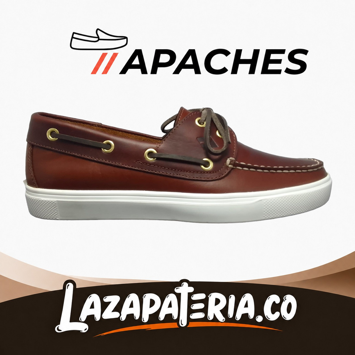 Mocasines Apaches Café para hombre