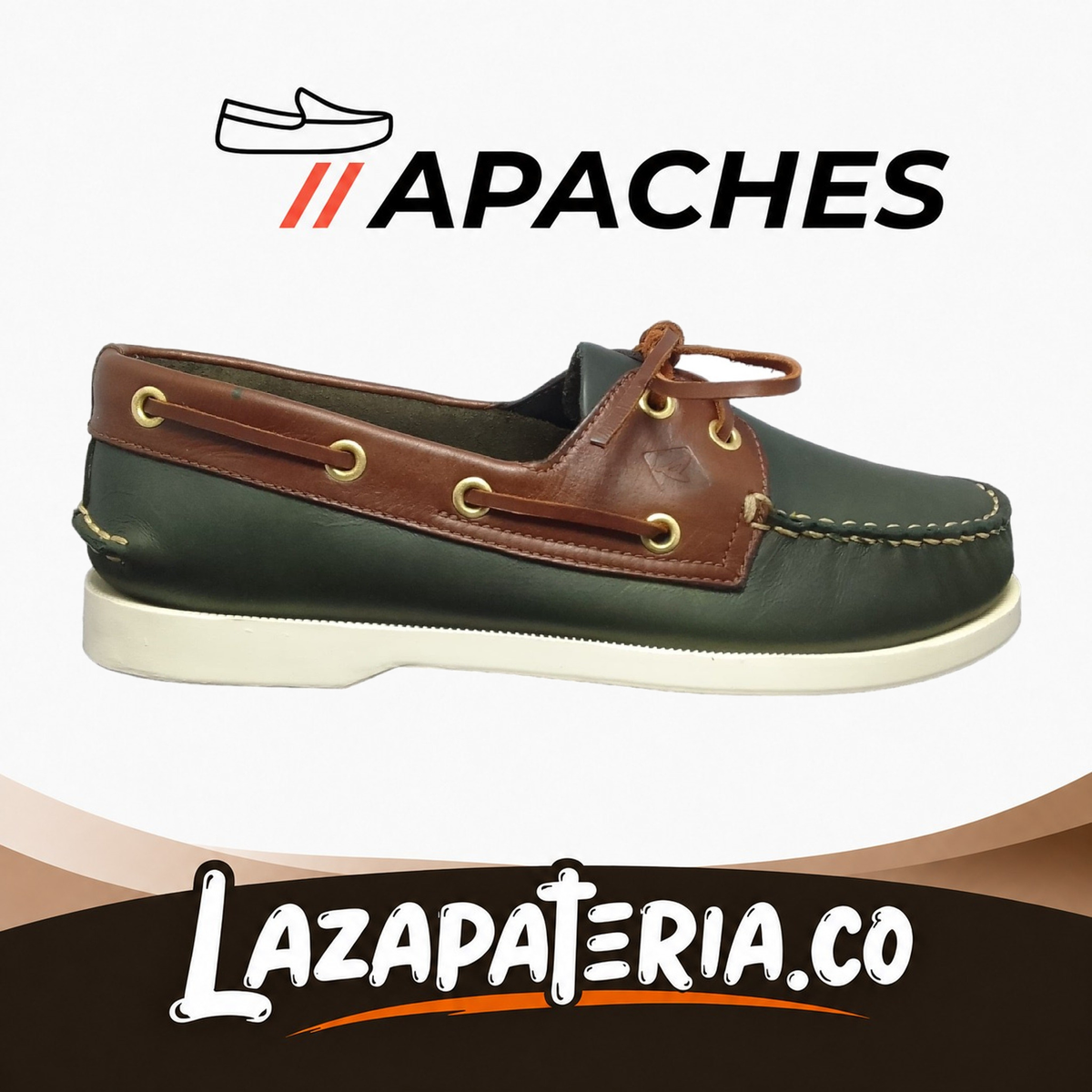 Mocasines Apaches Verde Oliva para hombre