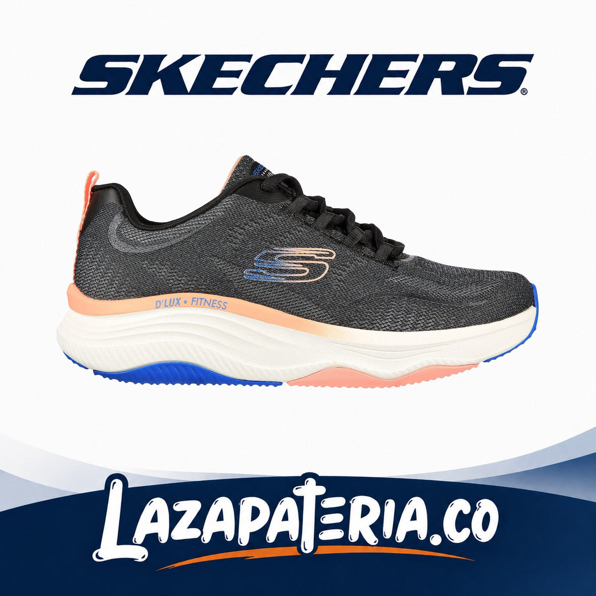 Tenis Skechers D'Lux Fitness Multicolor para mujer, vista 2