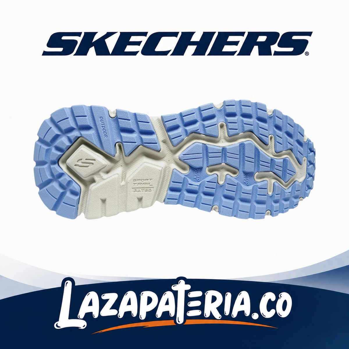 Tenis Skechers D'Lux Journey Azul para mujer, vista 3