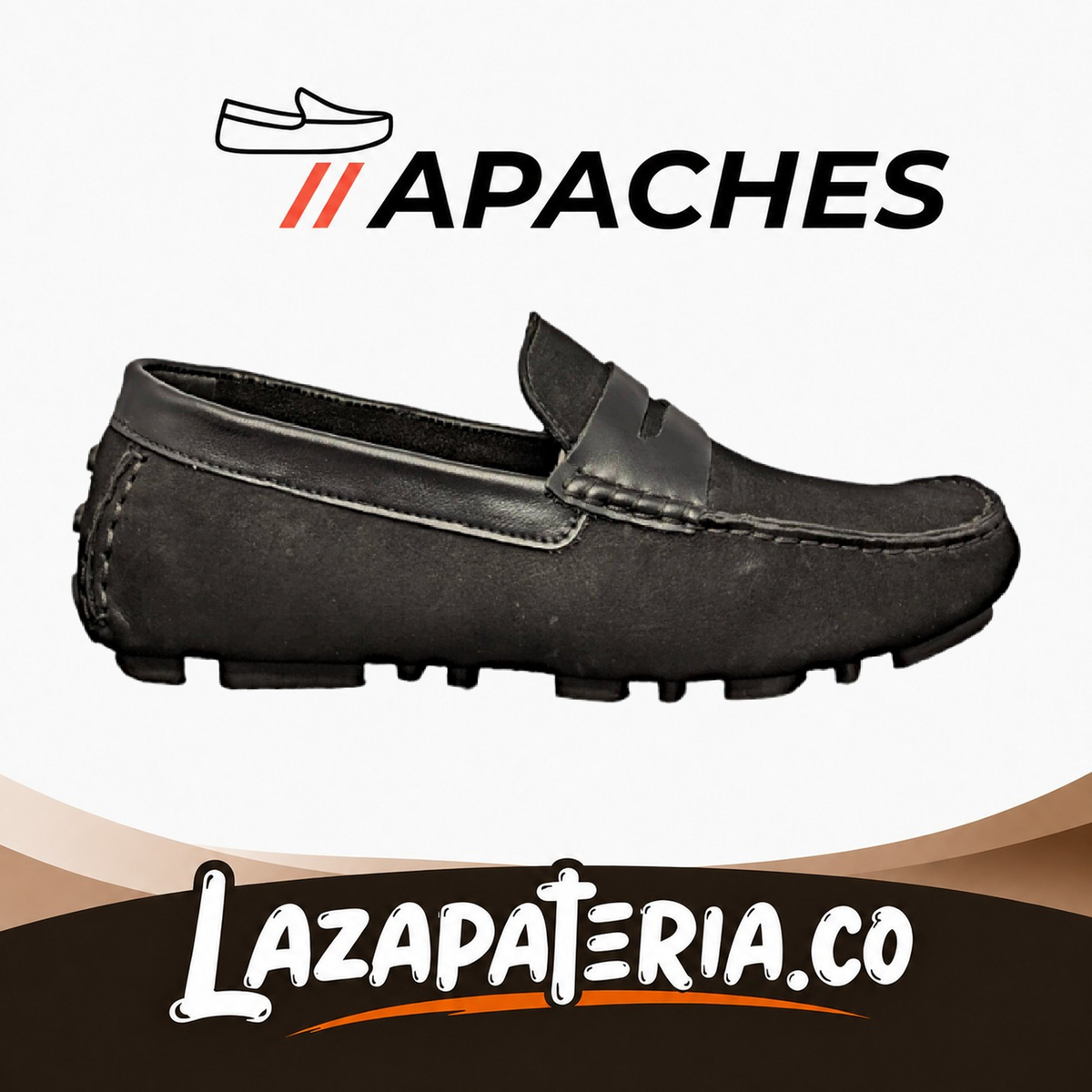 Mocasines Apaches Negro para hombre