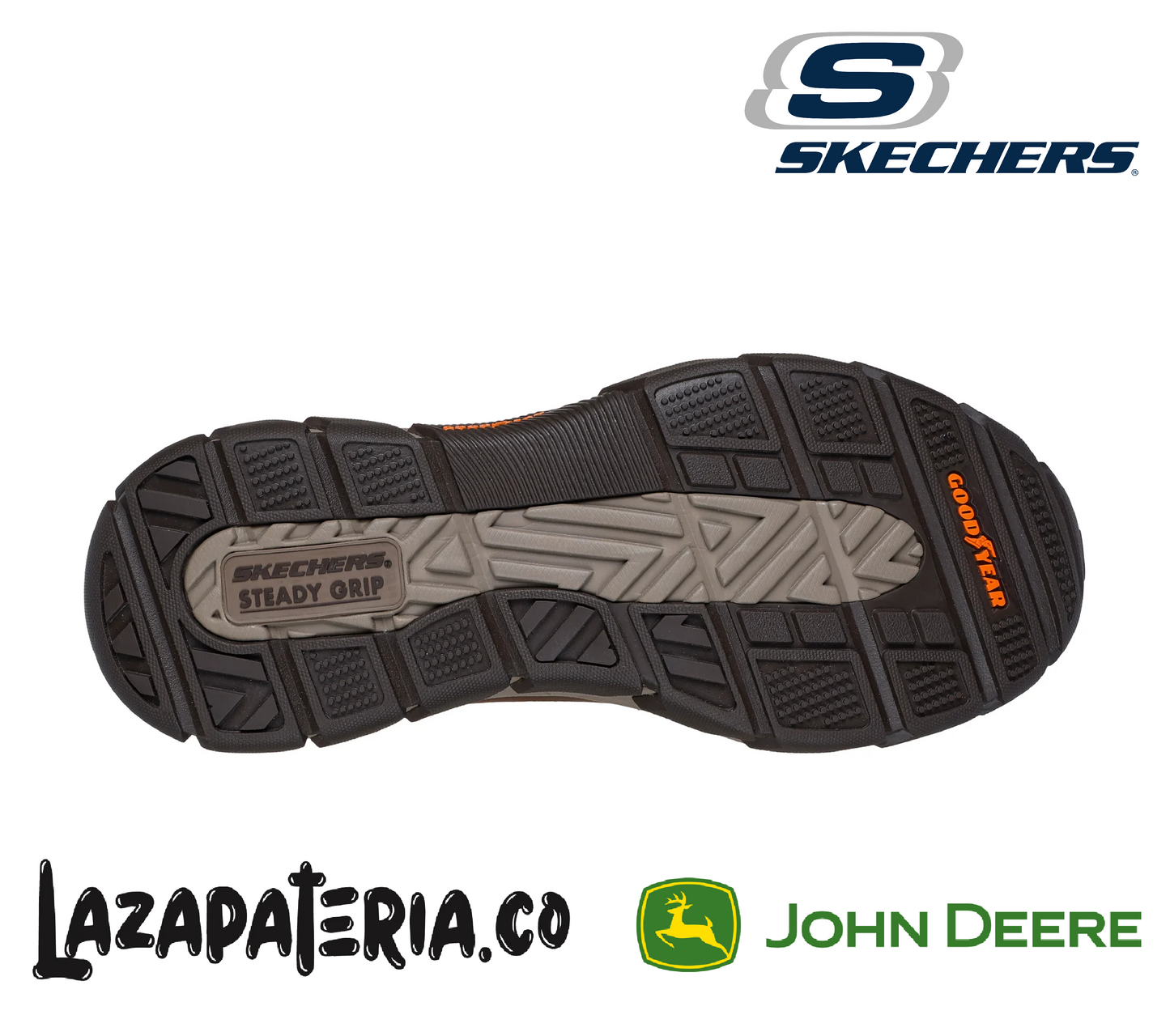 Botas Skechers Respected Café para hombre, vista 4