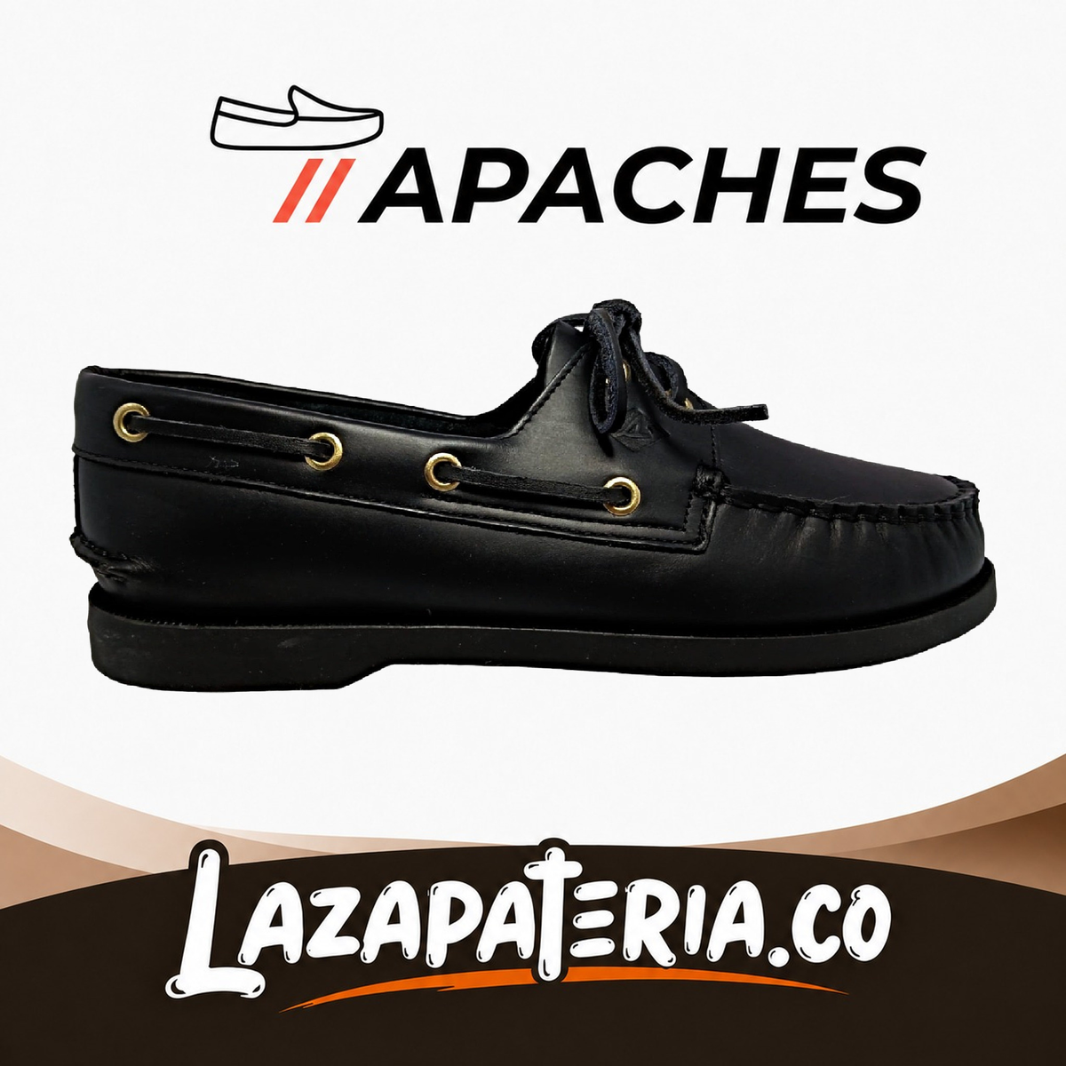 Mocasines Apaches Negro para hombre