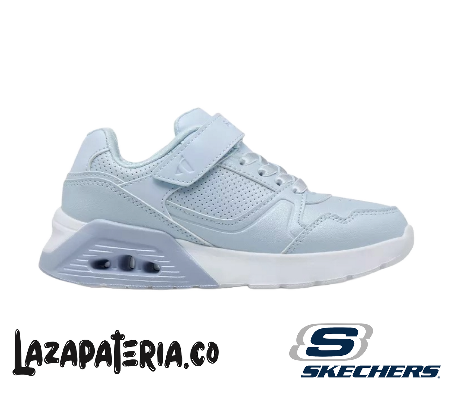 SKECHERS NIÑA UNO CELESTE C31P0431LLTBL