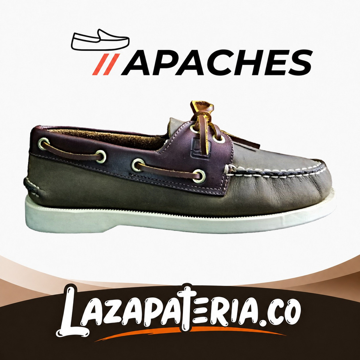 Mocasines Apaches Verde Café para hombre