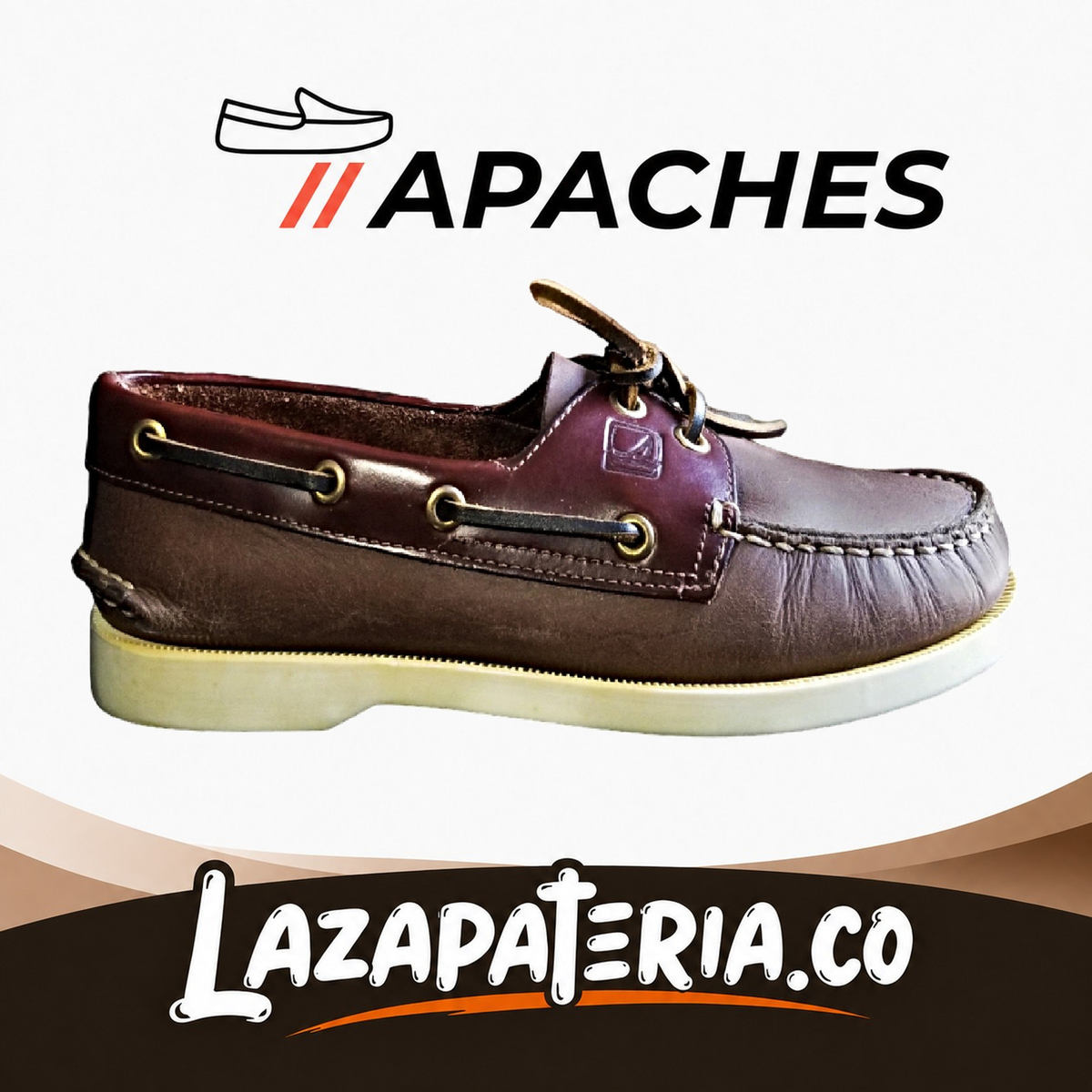 Mocasines Apaches Café para hombre