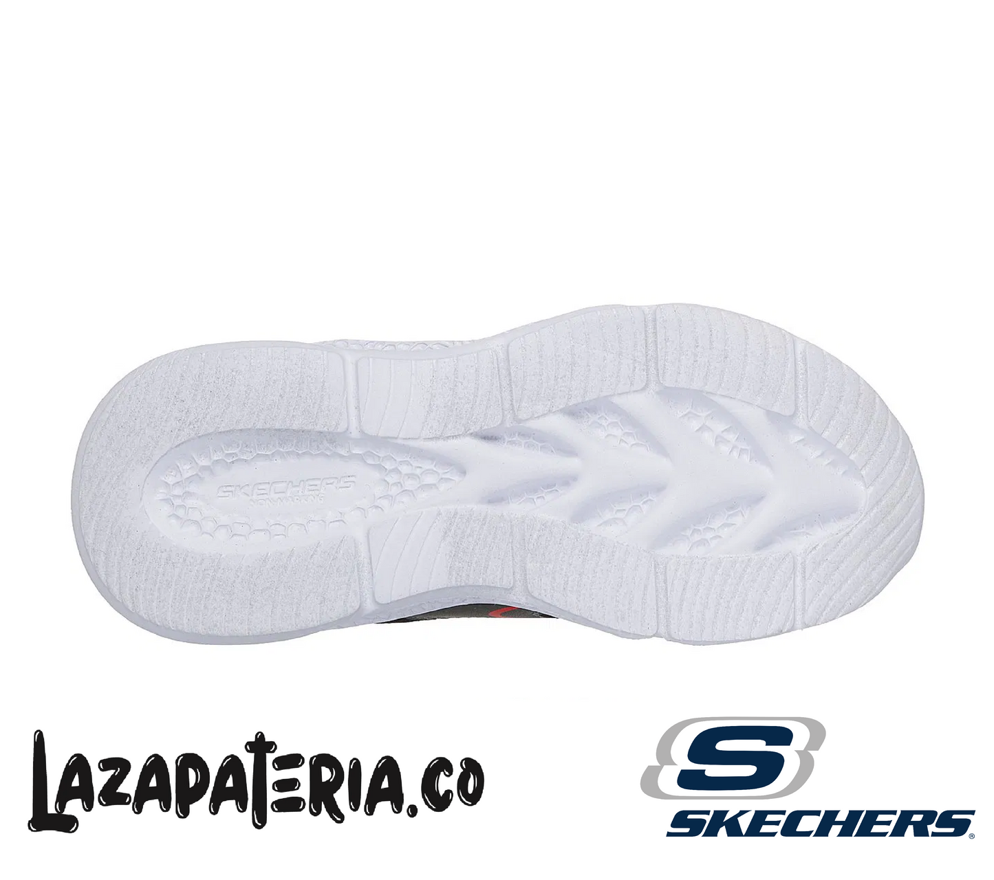 Tenis Skechers S-Lights Dorado para niño, vista 4
