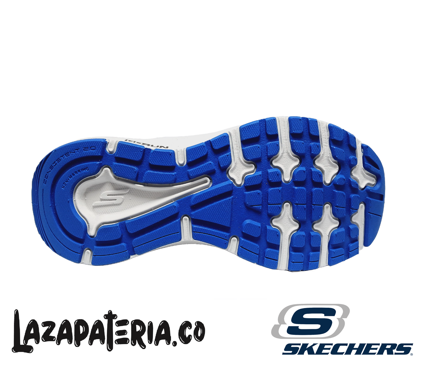 Tenis Skechers GOrun Azul para niño, vista 4