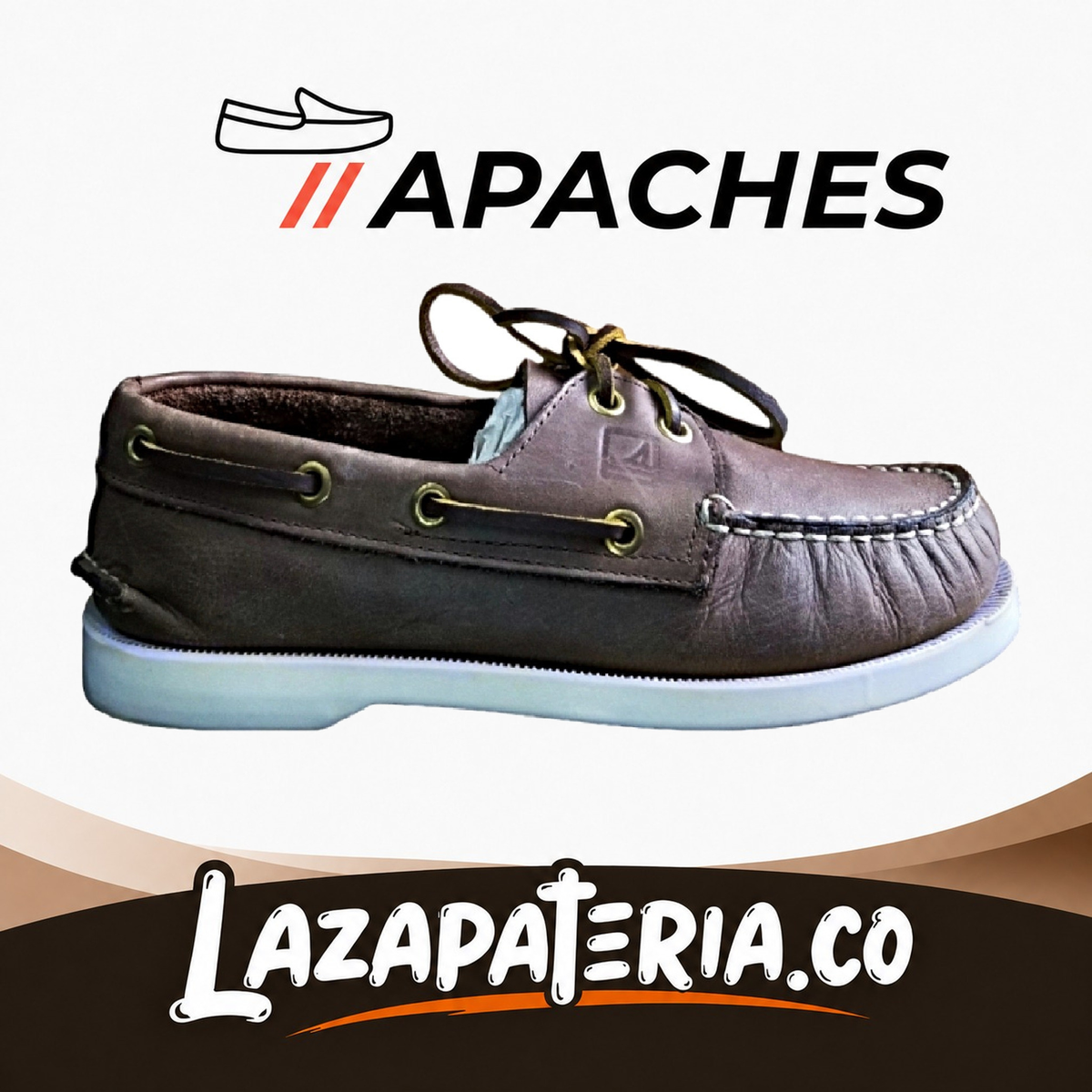 Mocasines Apaches Guayacán Café para hombre
