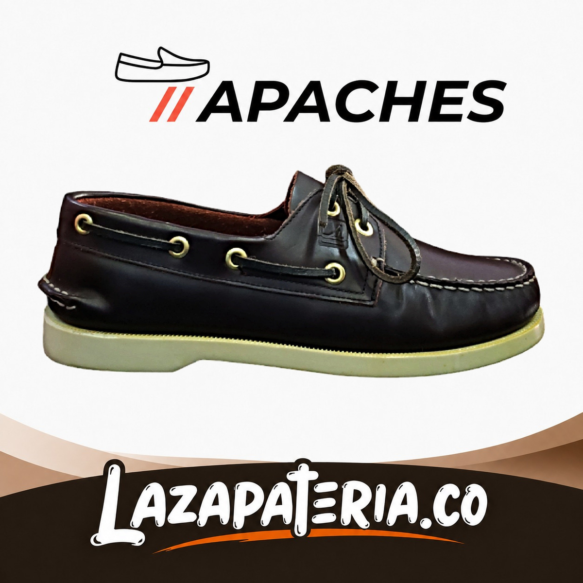 Mocasines Apaches Café para hombre