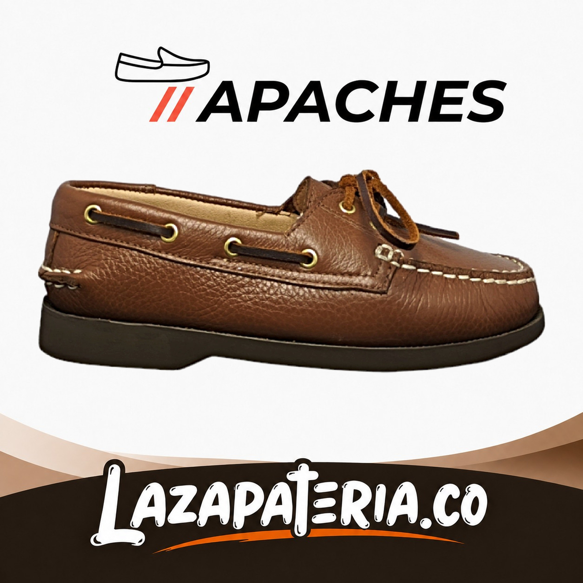Mocasines Apaches Café para mujer