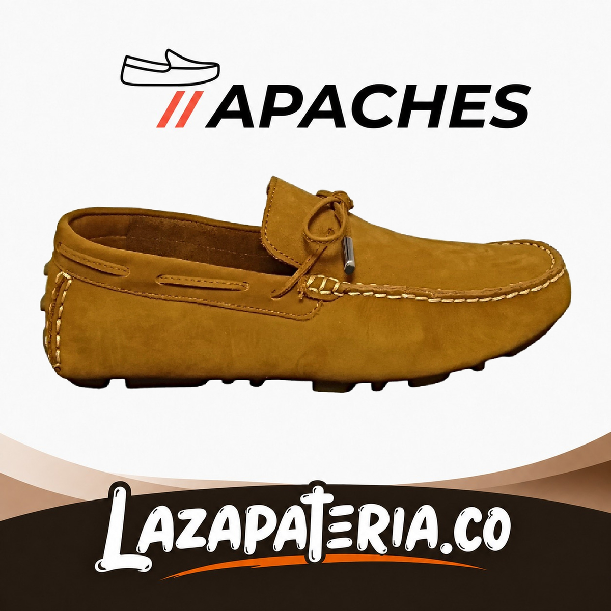Mocasines Apaches Café para hombre