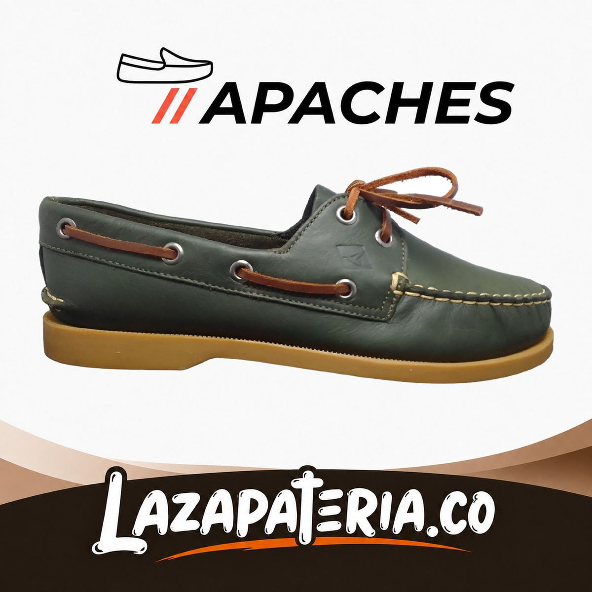 Mocasines Apaches Verde para hombre