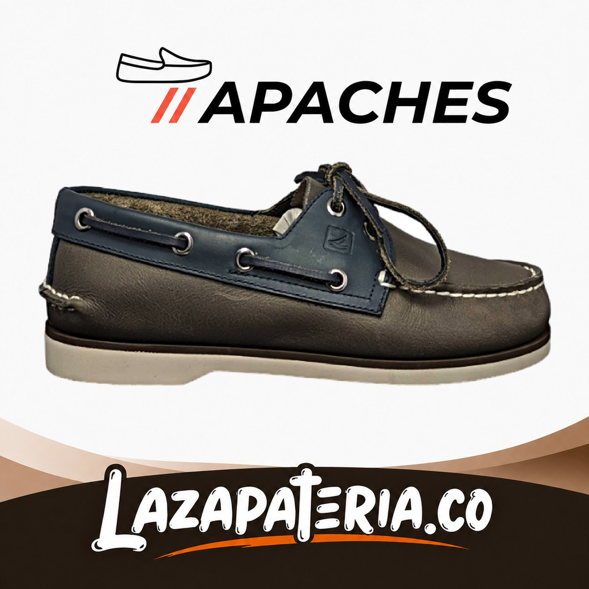 Mocasines Apaches Gris Azul para hombre