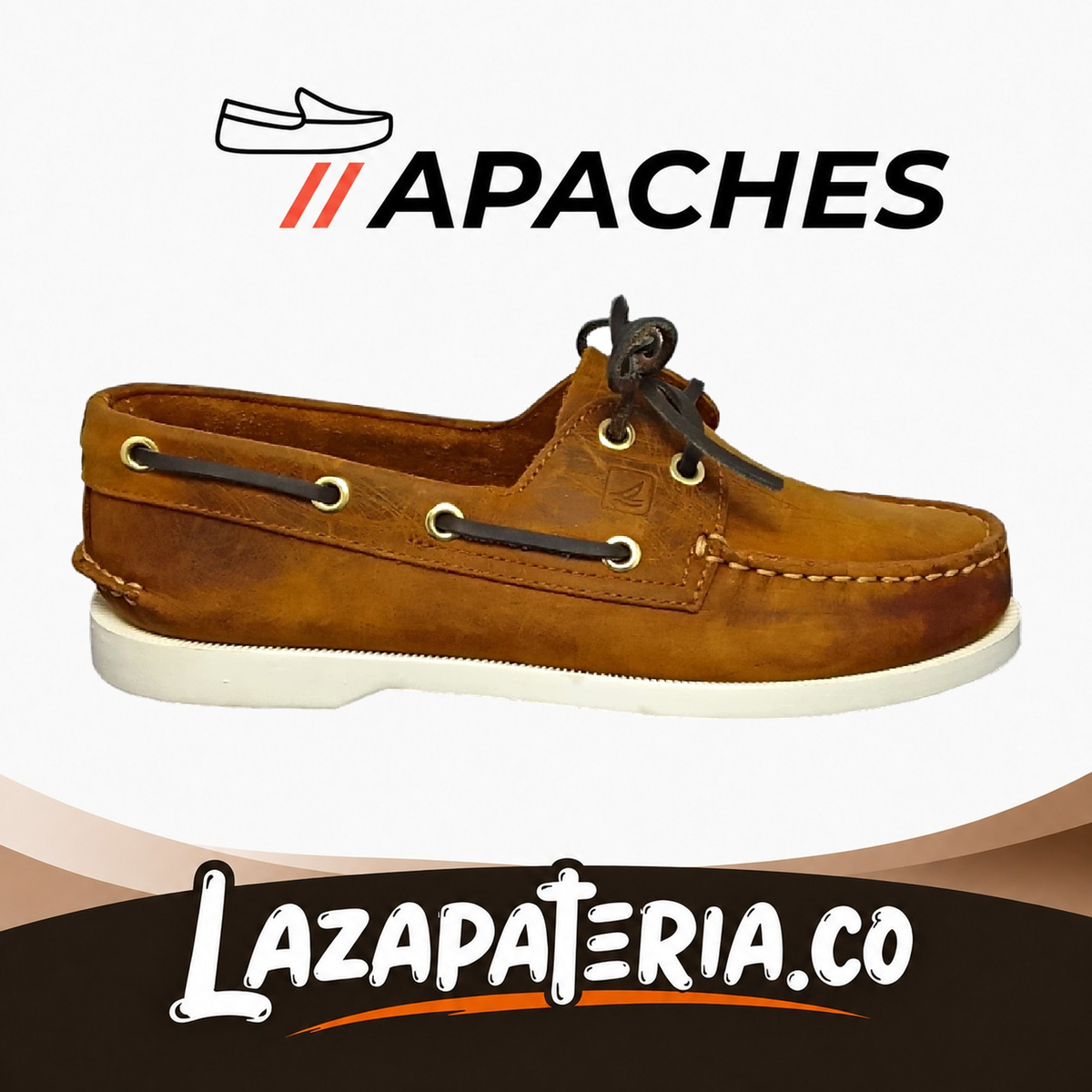 Zapatos Apaches Café para hombre