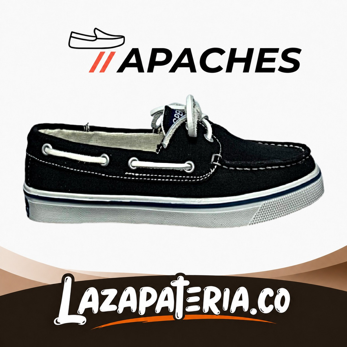 Mocasines Apaches Negro para hombre