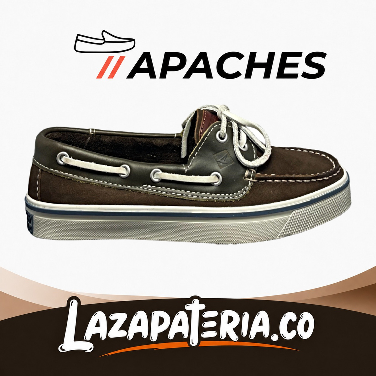 Mocasines Apaches Café para hombre