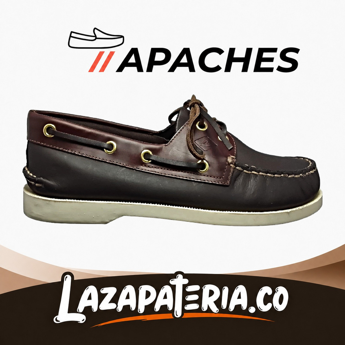 Mocasines Apaches Café para hombre
