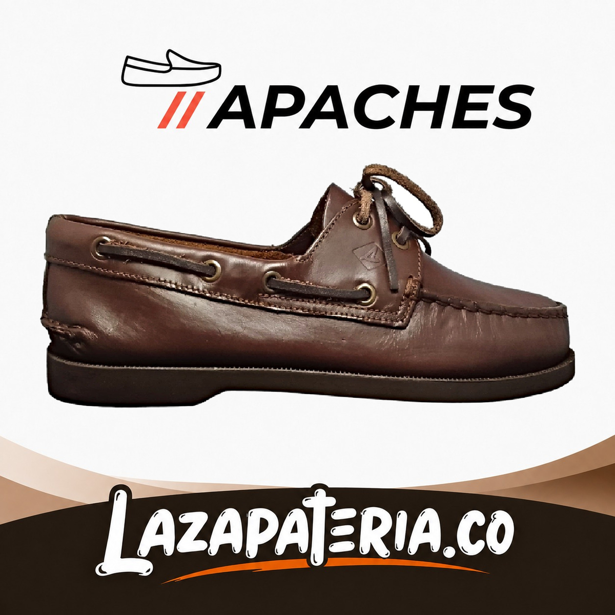 Mocasines Apaches Café para hombre