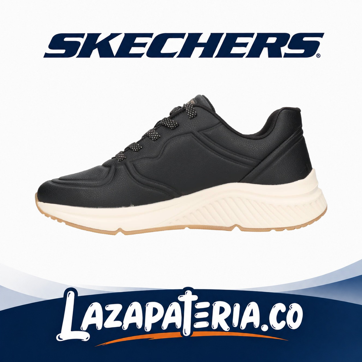 Tenis Skechers BOBS Negro para mujer, vista 3