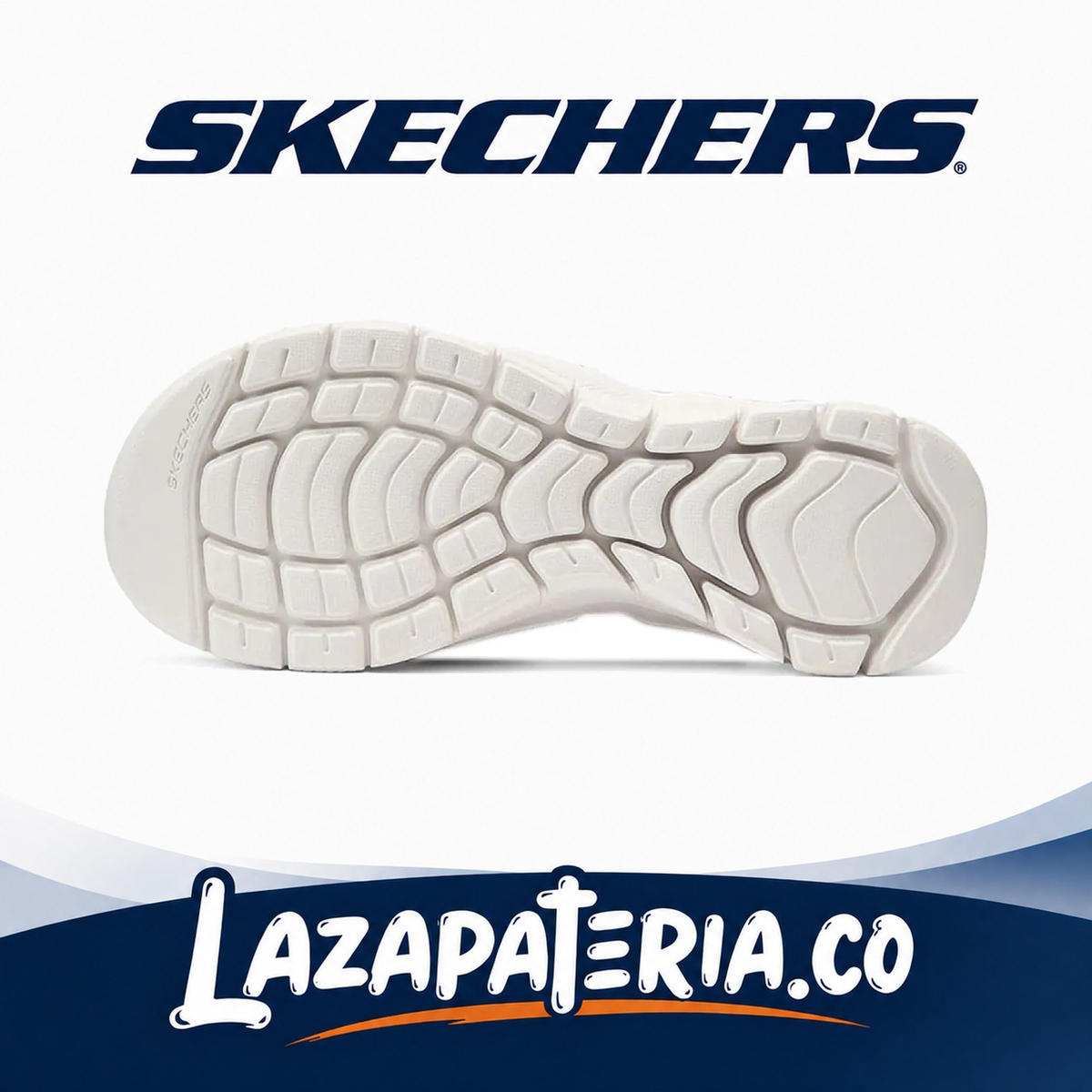Sandalias Skechers Flex Appeal 4.0 Azul Navy para mujer, vista 3