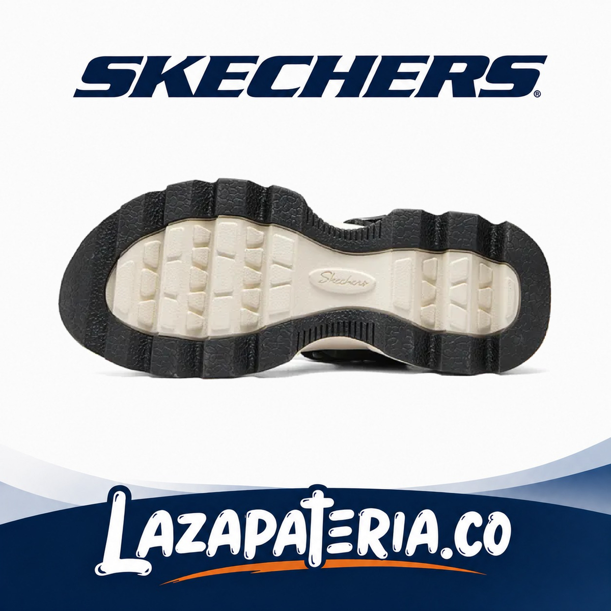 Sandalias Skechers Big Lug Negro para mujer, vista 4