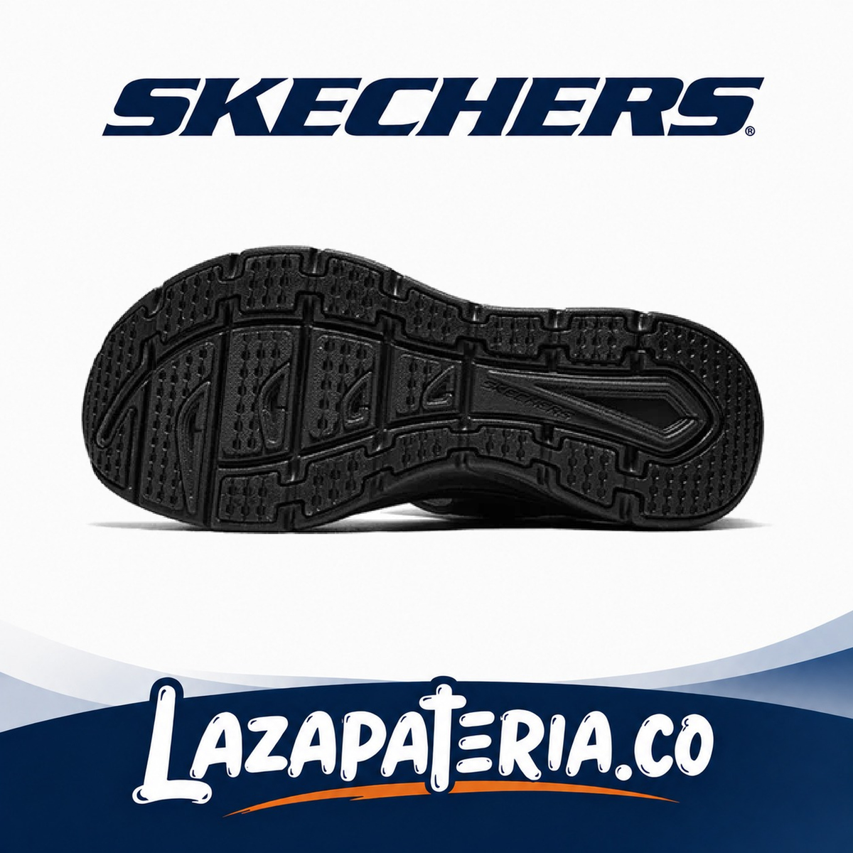 Sandalias Skechers D'Lux Walker Negro para mujer, vista 4