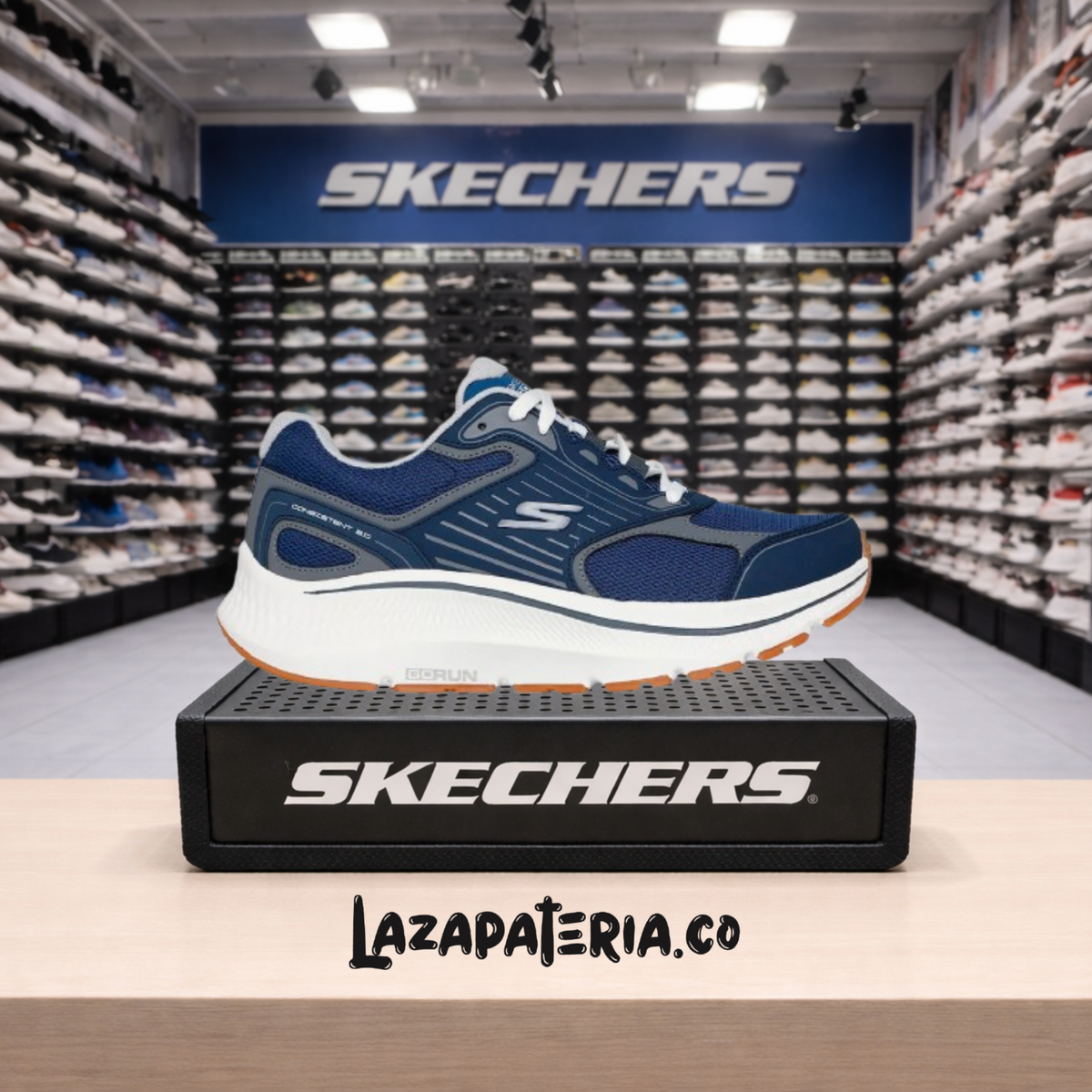 Tenis Skechers GOrun Azul Navy para hombre