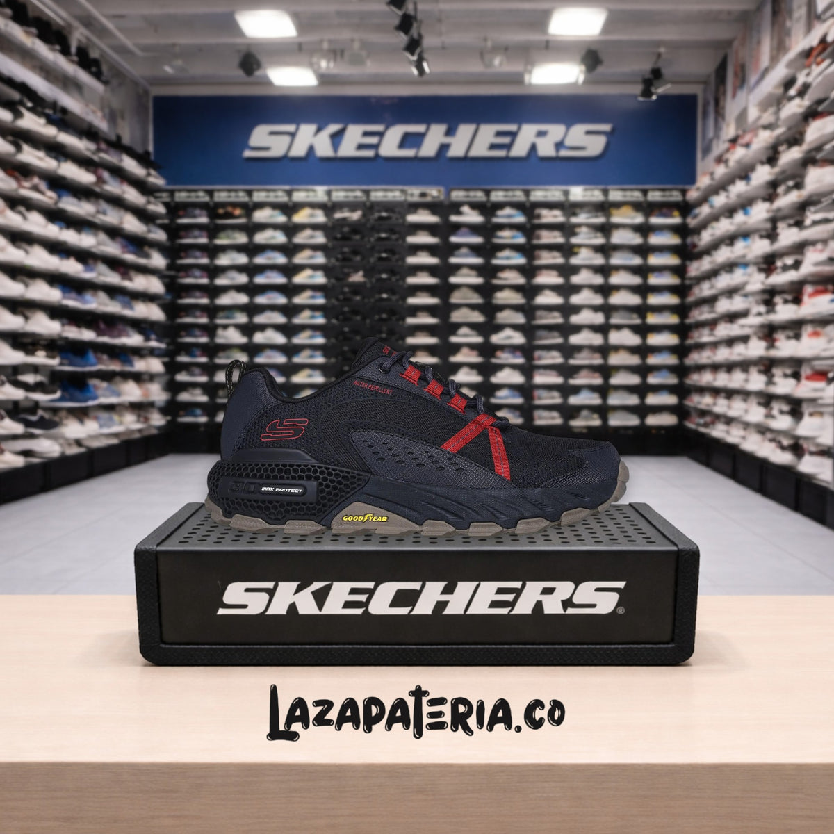 Tenis Skechers 3D Max Protect Negro para hombre