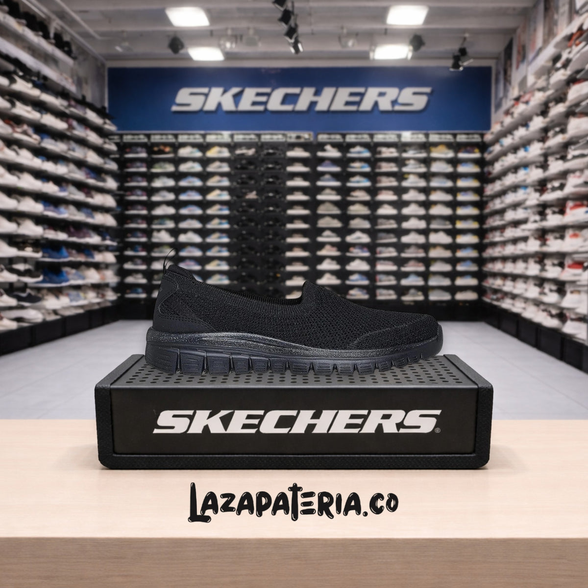 Tenis Skechers Graceful Negro para mujer