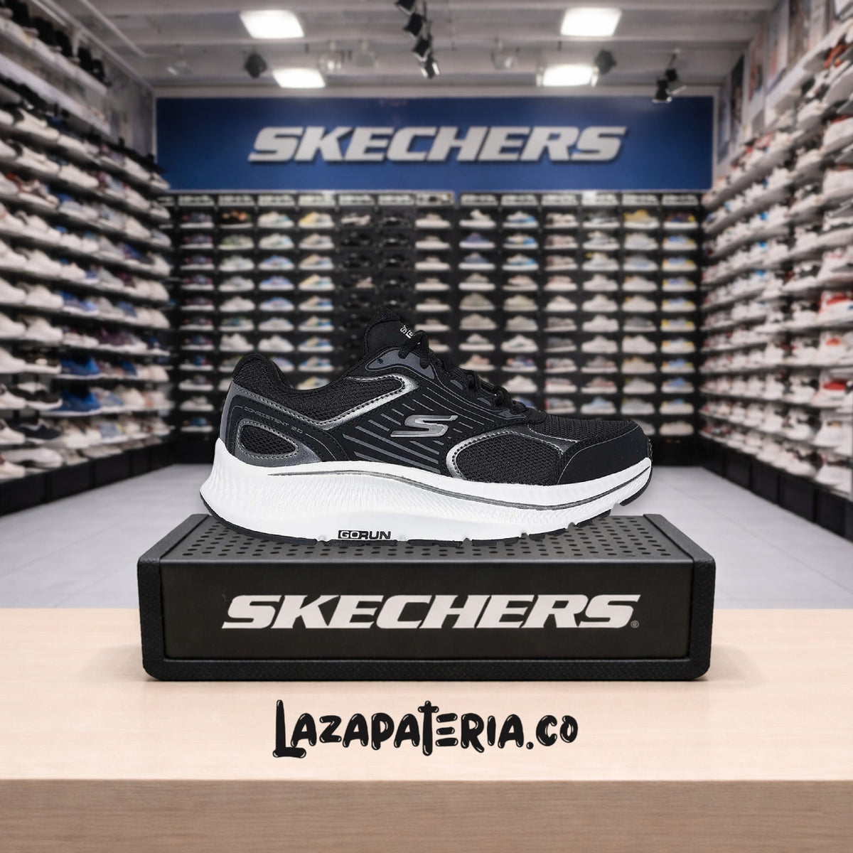 Tenis Skechers GOrun Negro para mujer