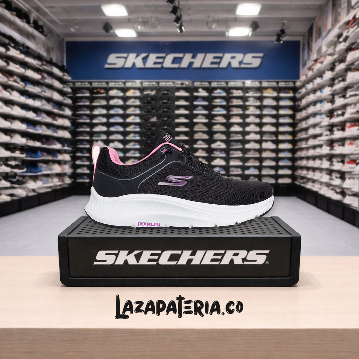 Tenis Skechers GOrun Negro para mujer