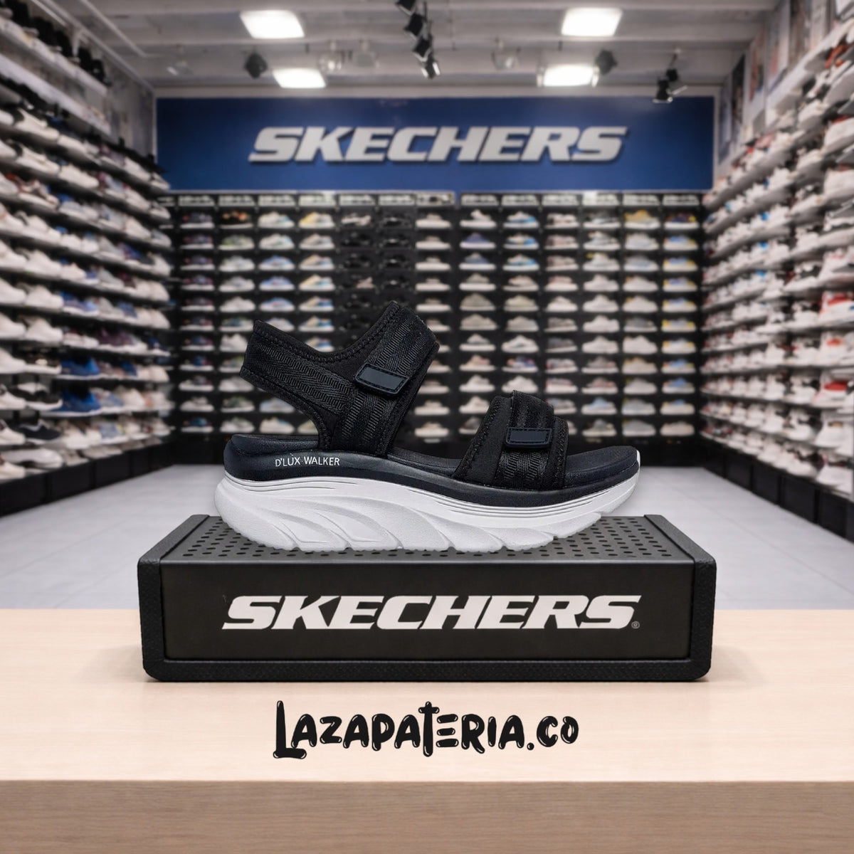Sandalias Skechers UNO Negro para mujer
